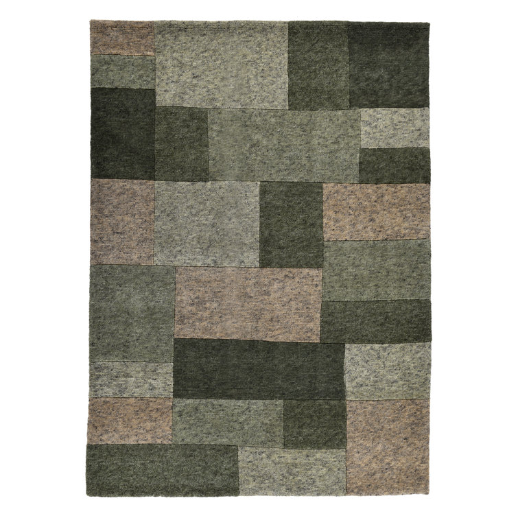 Dalas Hand Knotted Wool Green Indoor Rug