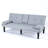 Faux Leather Sofa Bed With Adjustable Backrest-1130487039