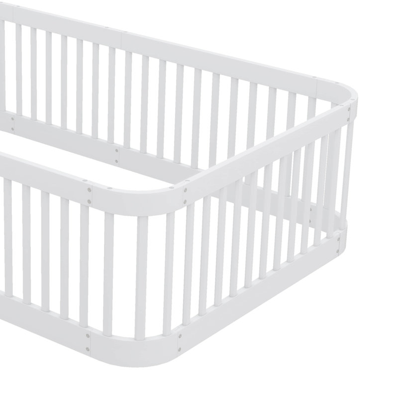 Full-Size Montessori Floor Bed Frame, White
