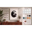 Striped Cat Crescent Retro - Wrapped Canvas-1475241360-1475241374