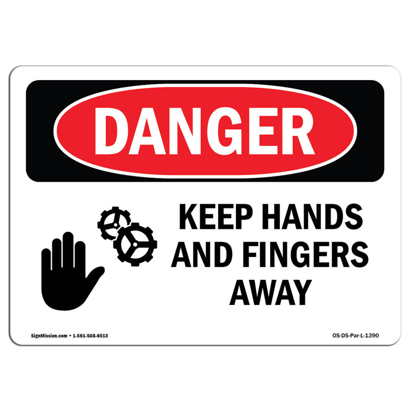 Panneau de danger OSHA, H 12 po x l 18 po x P 0,1 po