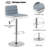 Olcay   Swivel Upholstered Adjustable Height Counter Stool