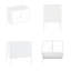 Armoire d'appoint moderne 24 "avec tablette réglable et portes Ava-989655530