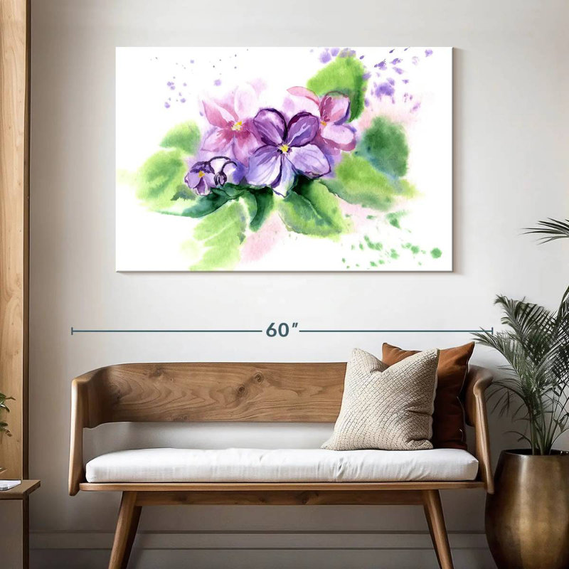 Sweet Violets, 32" H x 48" W