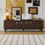 Crédence de rangement en bois massif l 86,61 po American Minimalist Style