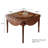 Brown-Red Solid Wood Foldable Automatic Mahjong Table for Chinese Rules, Dining Table Design
