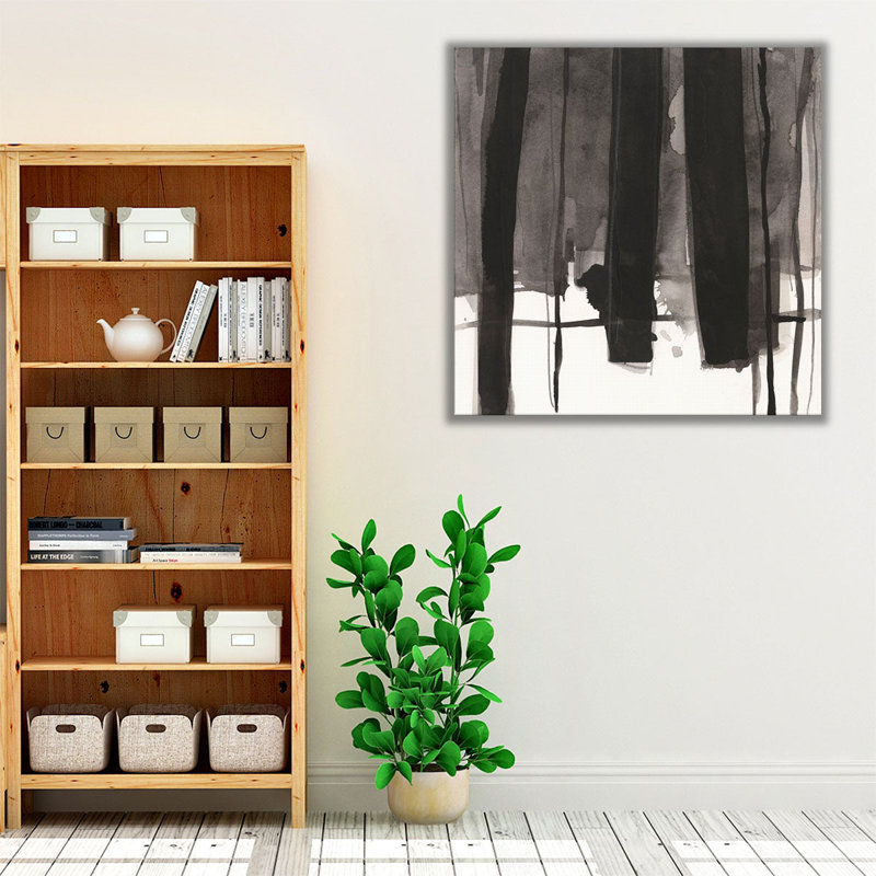 Pier Post Arrangement I Black and White - reproduction d'art sur toile, H 16 po x l 16 po