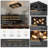 6-Light Matte Black Farmhouse Square Flush Mount Ceiling Light