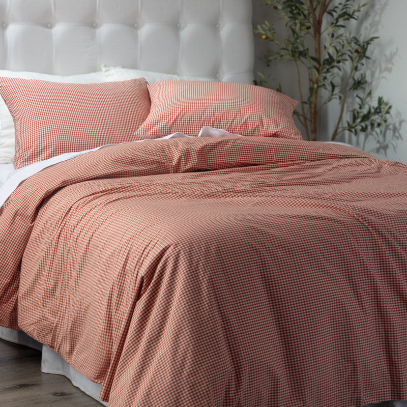 Ensemble de housse de couette rouge Caden - très grand, Housse de couette très grand et 2 taies