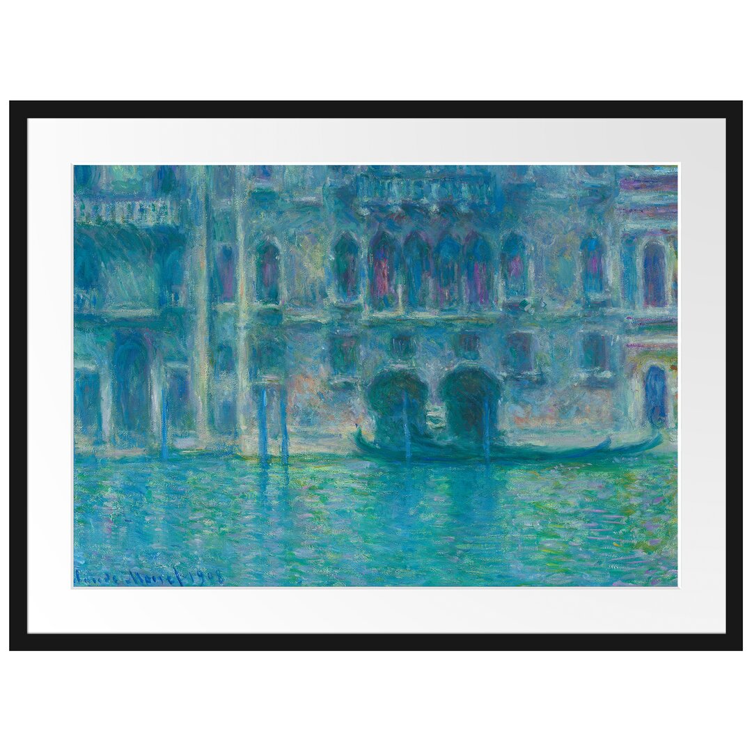 Gerahmter Kunstdruck Palazzo Da Mula in Venice von Claude Monet