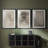 Vintage Sketch LXXX  -Custom Framed  Premium Print W Matt - 3 Pieces-470604689-470604687