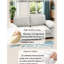 Canapé deux places contemporain Space Contemporary, blanc crème, 200 cm (78,74 pouces), avec rangement dissimulé, sièges et dossier rembourrés en mousse haute densité, 2 compartiments de rangement, format compact 200 cm (79 pouces), confortable et moelleux.