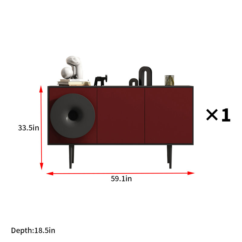 Buffet Italian Creative, Noir / rouge