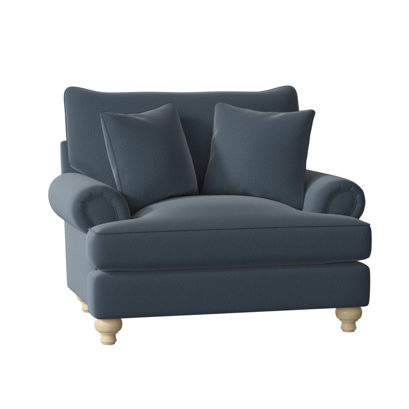 Fauteuil Duckling, Anello 22 sergé performance bleu marine, Lin, Non