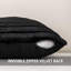 Ensemble de 2 housses de coussin en fausse fourrure de Noël 24 x 24 po, noir