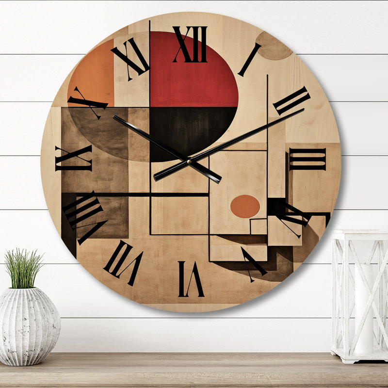 Horloge murale en bois surdimensionné Belge, Moyenne