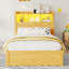 Platform Bed With Drawers, Wood Bed With Storage Headboard And Pull Out Storage Cabinet, Wood Bed With Light And Socket-1377359810-1377359811