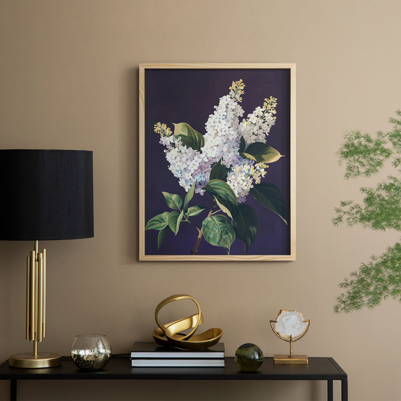 FLORAL Series CCXLV Framed Print - Solid Wood, 11" H x 9" W