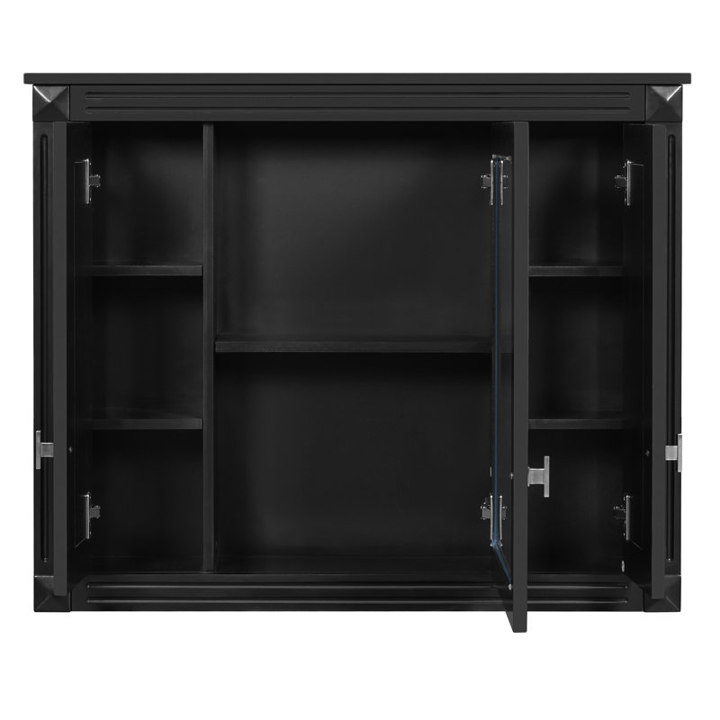 Armoire à miroir murale pour chambre à coucher, 5 tablettes, 3 portes, style moderne, de haute qualité, facile à installer