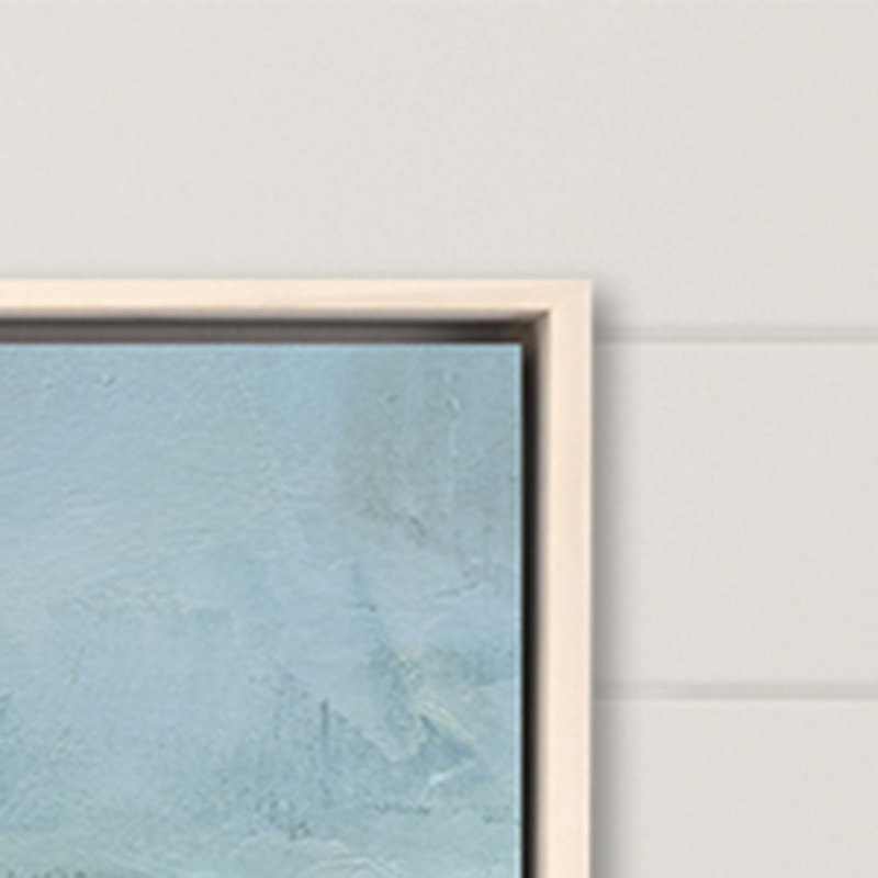 «Coastal Sky», toile blanche avec cadre flottant