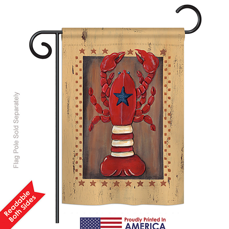 Drapeau de jardin côtier en polyester Kinsella, H 18,5 po x l 13 po