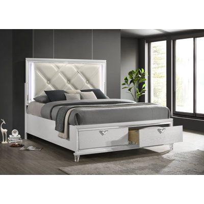 Ceri Sleigh Storage Bed -  Everly Quinn, 1406C94477BE4C2F8561CD976C390E30