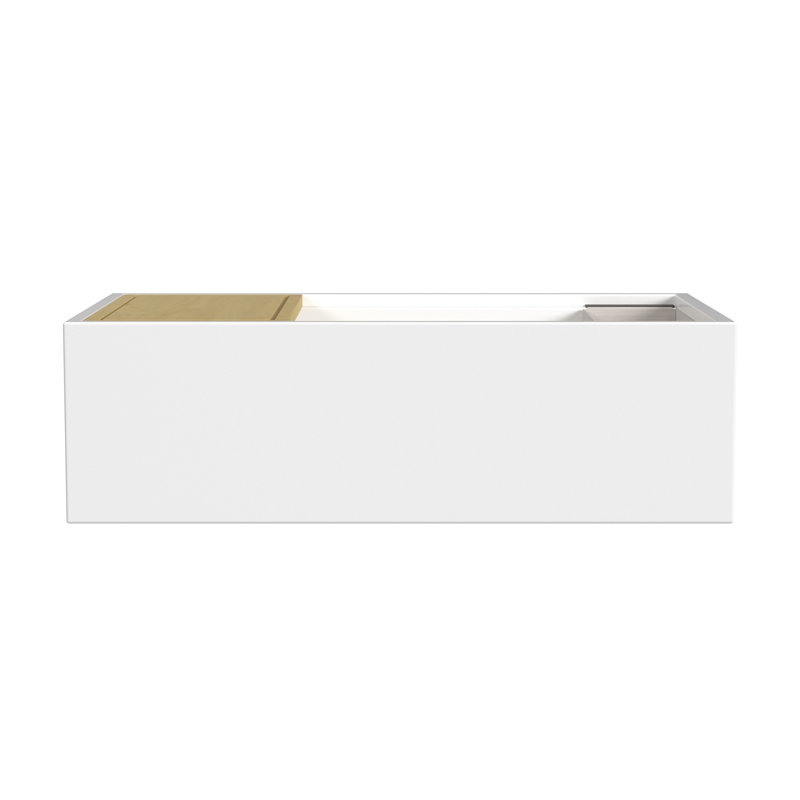 DUCASSE FIRECLAY KITCHEN WORKSTATION, 33", GLOSS WHITE, Polished White