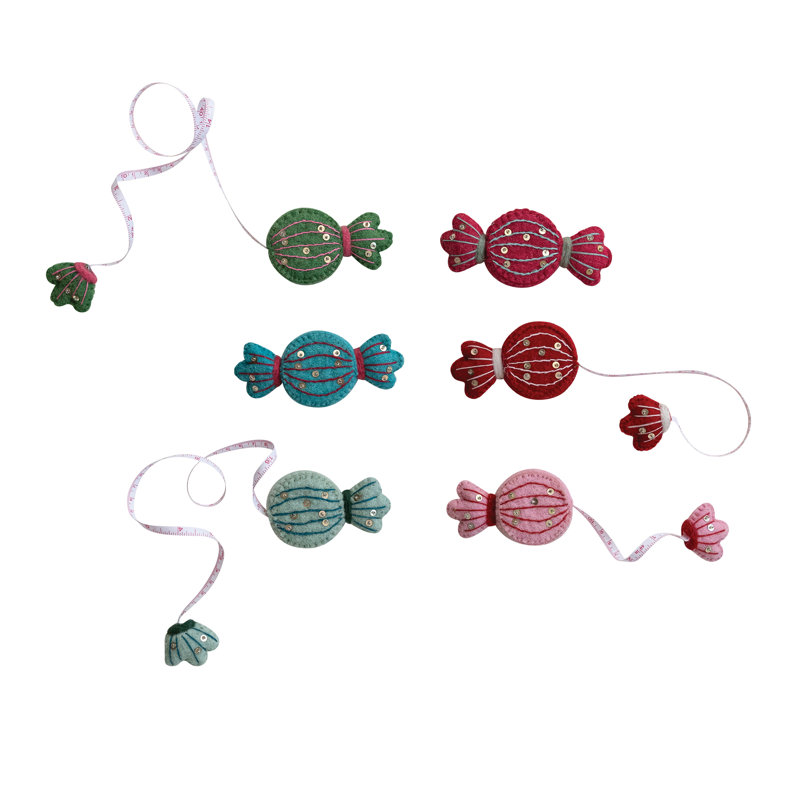 Candy Wrapper Embroidered Wool Felt Tape Measure
