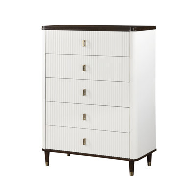 Commode blanche et brune