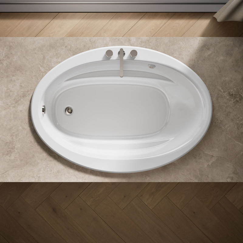 Baignoire tourbillon avec chauffe-eau 60 "x 42" Sunward, Blanc
