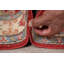 Tapis unique en laine noué à la main Kazak de 4 pi x 5 pi 7 po rouge Nithun