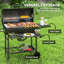 Outsunny Charcoal BBQ Grill Portable Barbecue Smoker w/ Warming Rack, Black