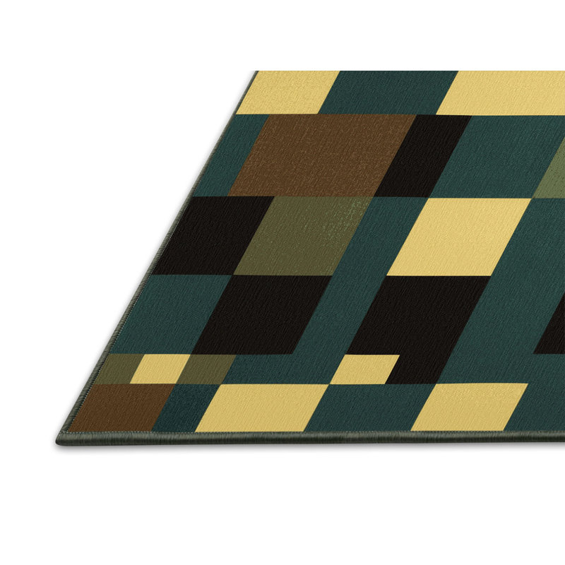Tiled Forest Rug, Square 3'