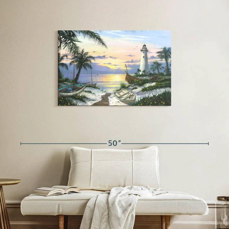 Gillard Lighthouse Landing Final, 24" H x 36" W