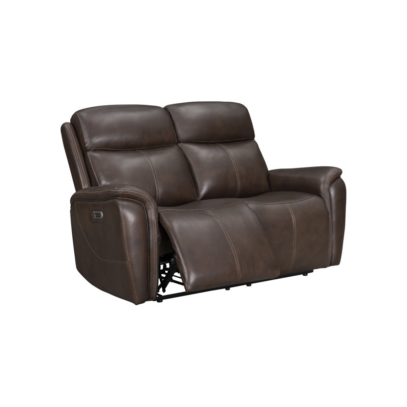 Allysia Power Reclining Loveseat, Auburn