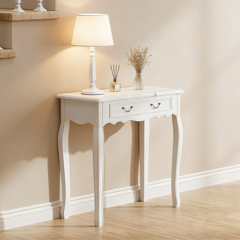 Table d'entrée avec tiroir, console pour couloir, salon, vestibule, assemblage facile avec une construction en bois robuste, design moderne