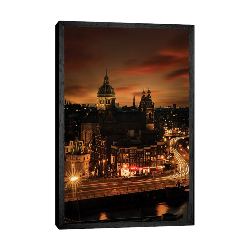 Amsterdam, 10 Sec. by Enzo Romano - Gallery-Wrapped Canvas Giclée on Canvas, 66.04 cm H x 45.72 cm W, Black Framed
