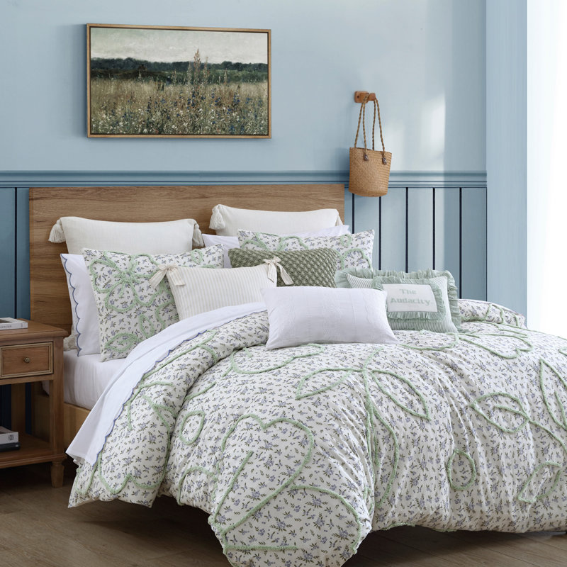 Peri Home  Blueberry Chenille Duvet Set Blue, King Duvet Cover