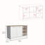 Îlot de cuisine polyvalent avec rangement abondant et design élégant