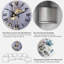 Horloge murale moderne mauve et or liquide-926309362