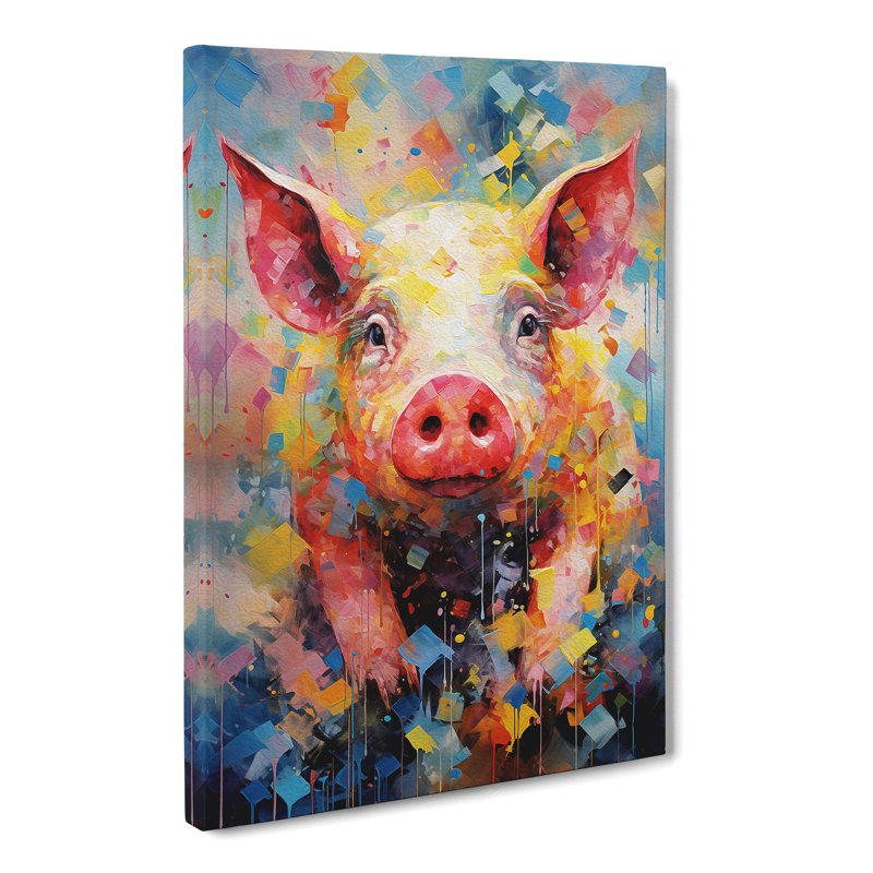 Pig Expressionism - Wrapped Canvas, 76cm H x 50cm W x 3cm D