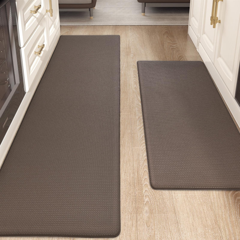 Soft Kitchen Rugs 2 Pieces, Brown