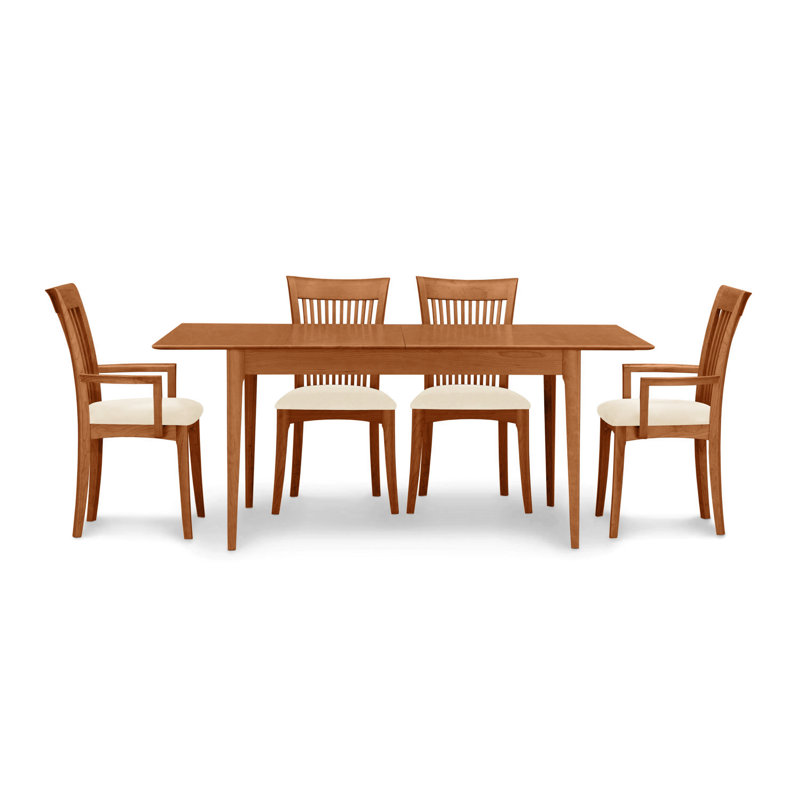 Sarah 5 - Piece Dining Set, Autumn Cherry, 30" H x 60" W x 36" D, Coffee Leather