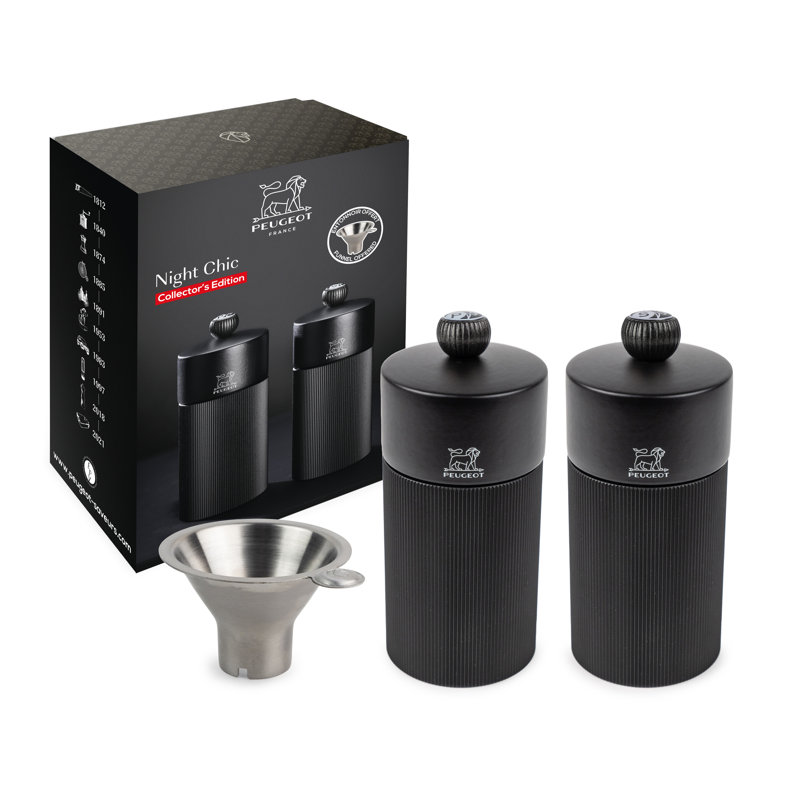 Peugeot Saveurs, Night Chic - Set of Salt & Pepper Mills