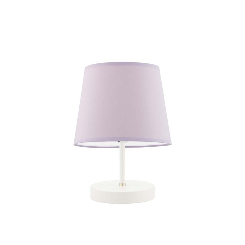 Deok Metal Table Lamp, White, Light Pink