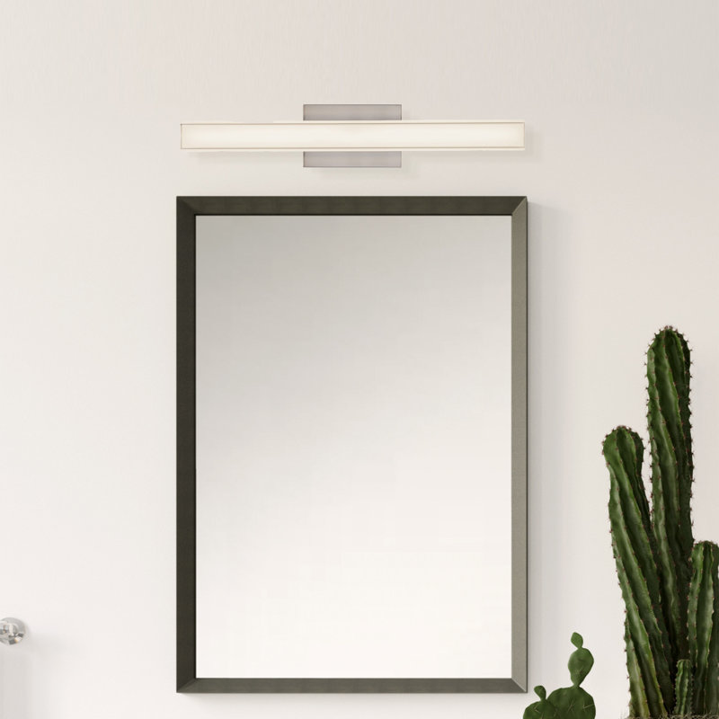 Garland 24-in Black dimmable LED Wall Sconce, Nickel