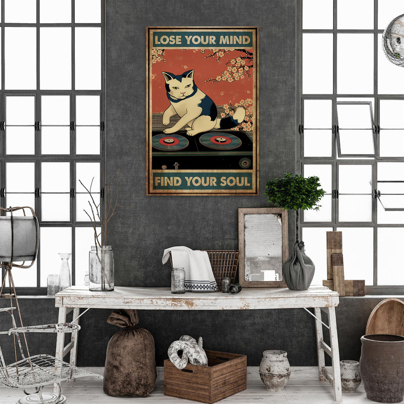 " Cat Music Lose Your Mind ", 36" H x 24" W x 1.25" D