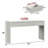 Higham 55" Wood Console Table with 3 Drawers,behind Couch Table for Entryway,Fluted Design,Off White-1738342147