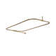 48" L Adjustable D-Shaped Fixed Shower Curtain Rod