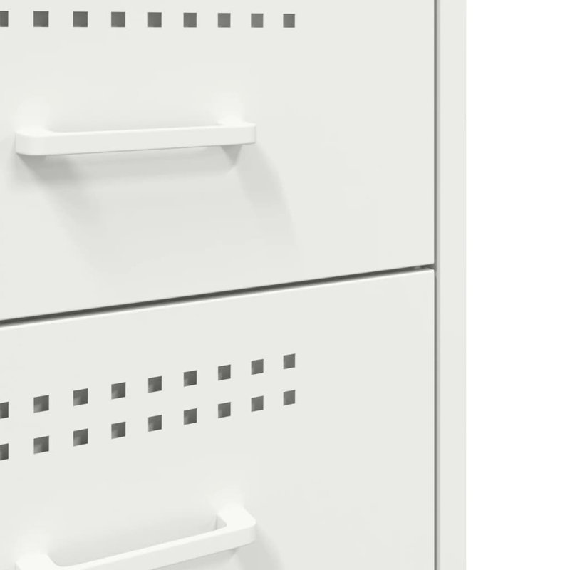 Bedside Cabinet 36x39x68 cm Steel, White